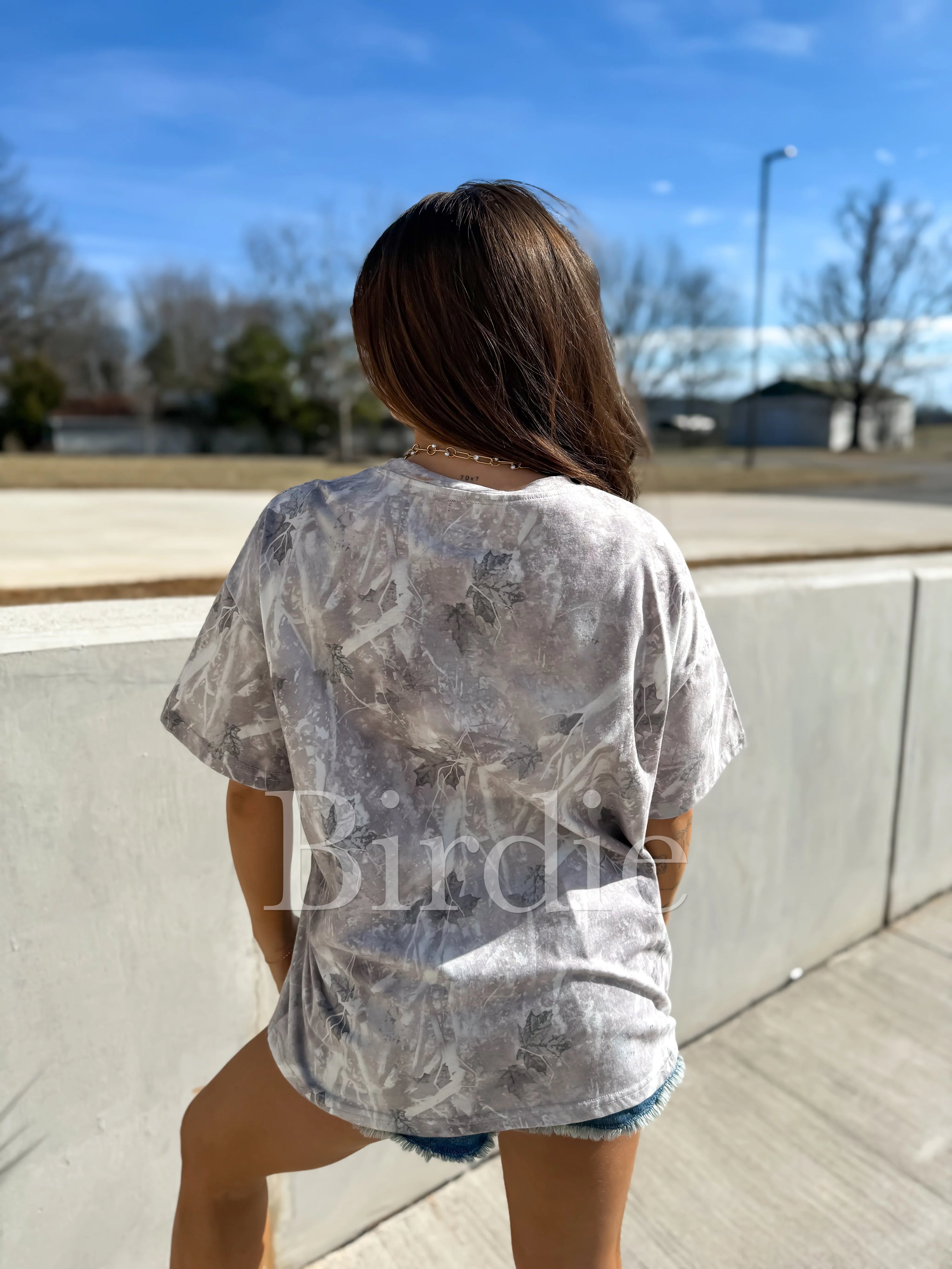 Exclusive Iced Out Camo Oversized Tee