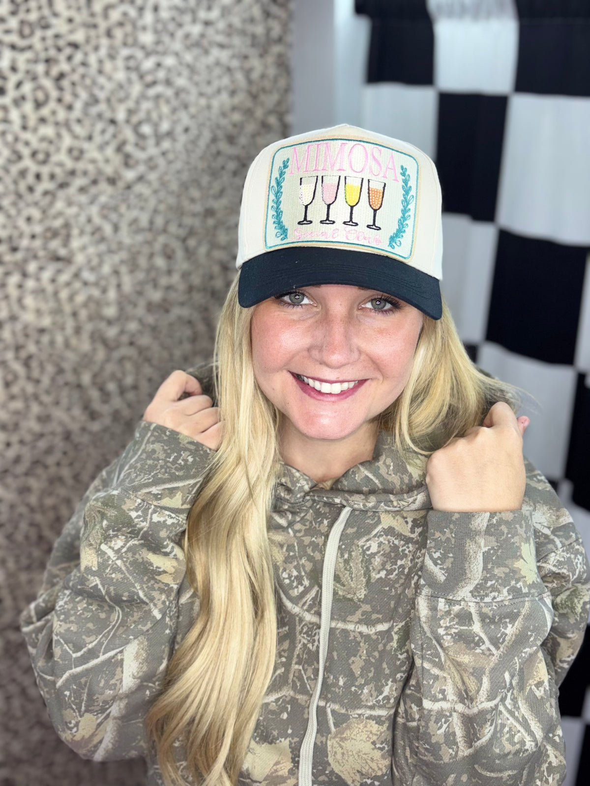 Mimosa social club hat with patch