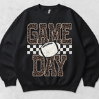 Leopard game day graphic crewneck sweatshirt
