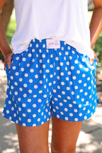 Easy Win Polka Dot Boxer Shorts- Blue