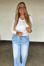 PREORDER- SPOT ON POLKA DOT JEANS