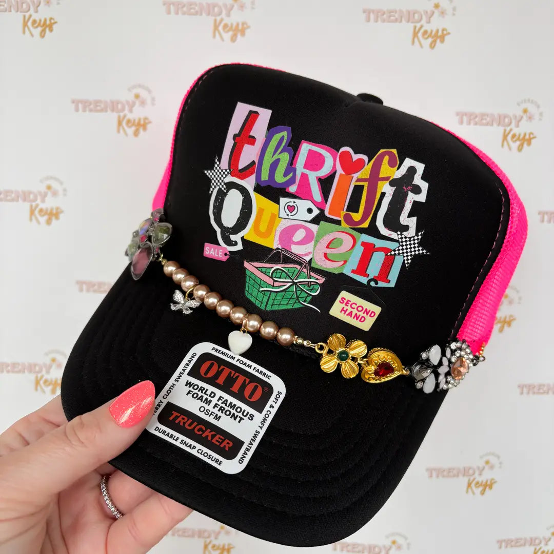 Thrift Queen Trucker Hat - Chain Varies