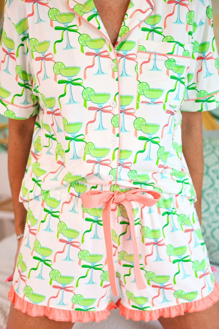 Margarita Moment Ruffle Pajama Set