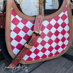 Prairie Doll Checkered Leather Purse