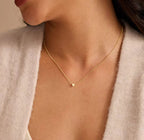 Custom heart initial necklace
