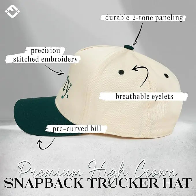 2-Tone Embroidered Cap - Dirty (Martini) - Green/Beige