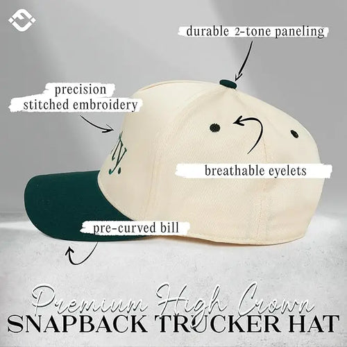 2-Tone Embroidered Cap - Dirty (Martini) - Green/Beige