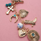 Western Cross Hat Boot Heart Bag Charm | 80K048