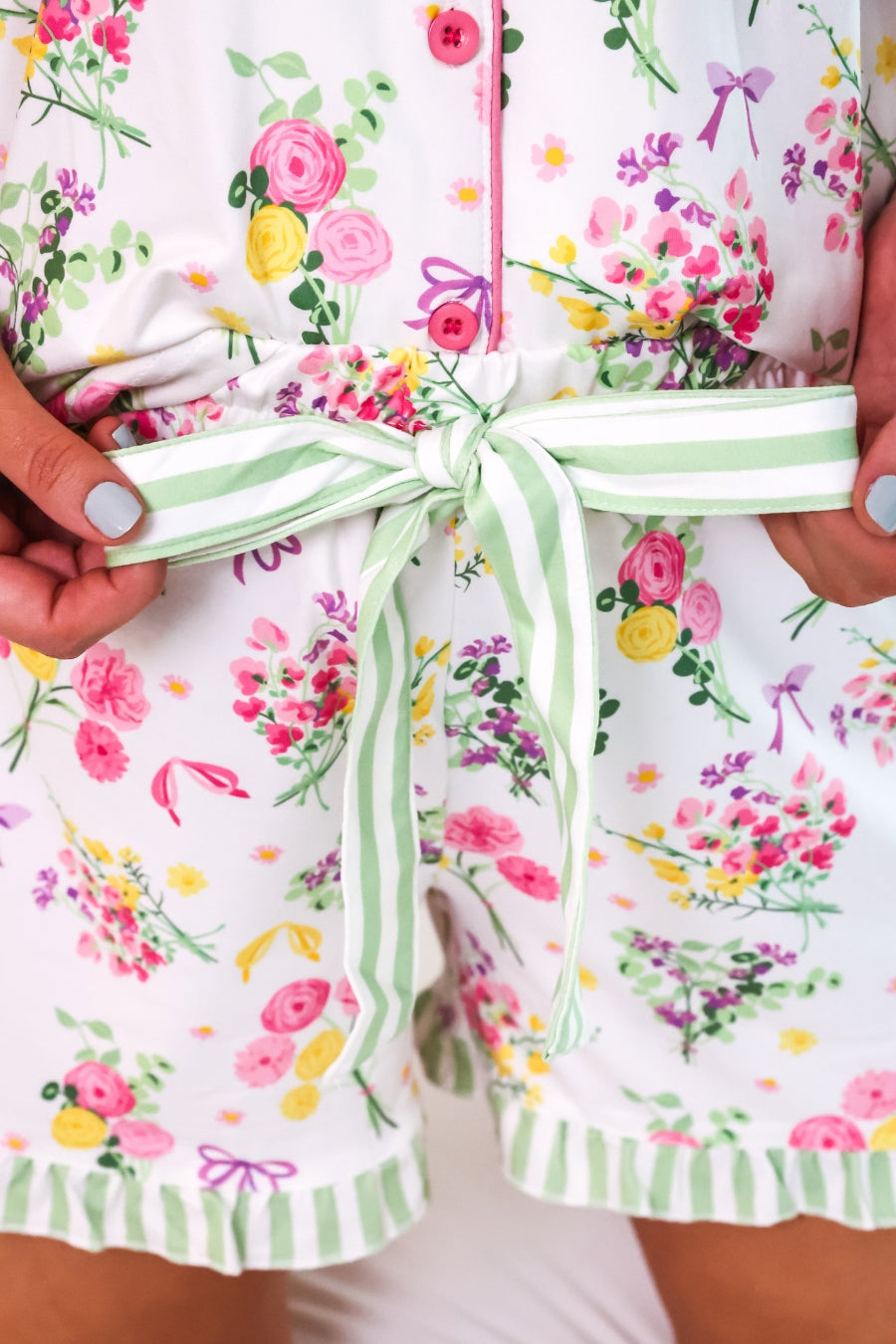 Timeless Petals Ruffle Pajama Set