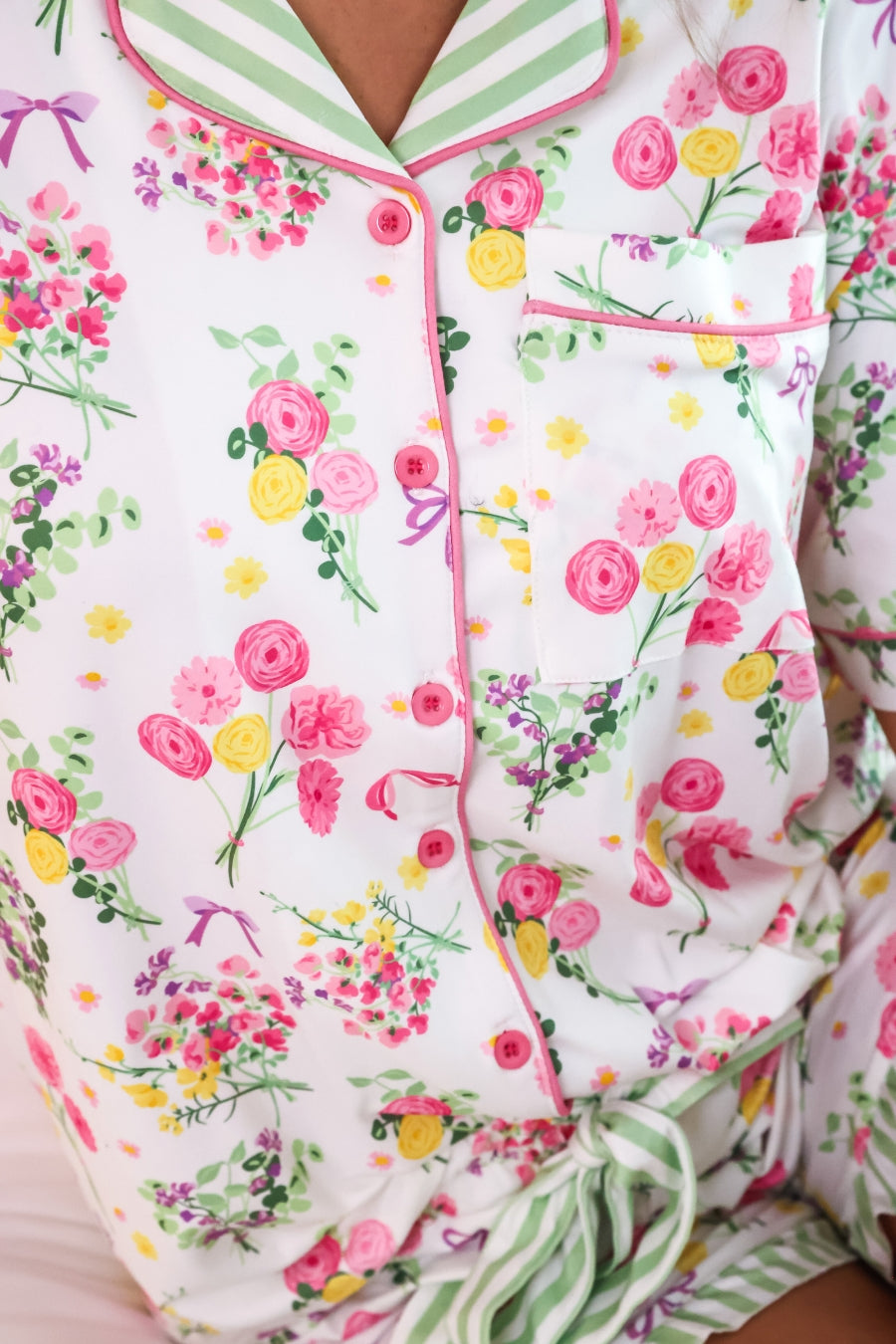 Timeless Petals Ruffle Pajama Set