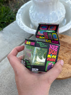 Glitter glow in the dark cube squish