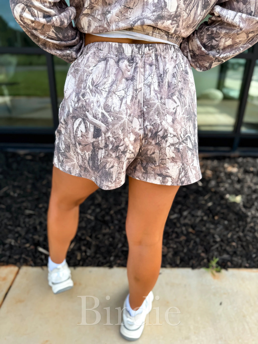 PREORDER Two Piece Camo Set with Long Sleeve Shirts & Shorts