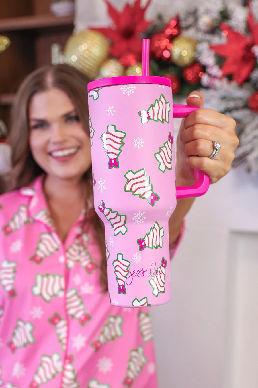Bow Christmas Treat Tumbler