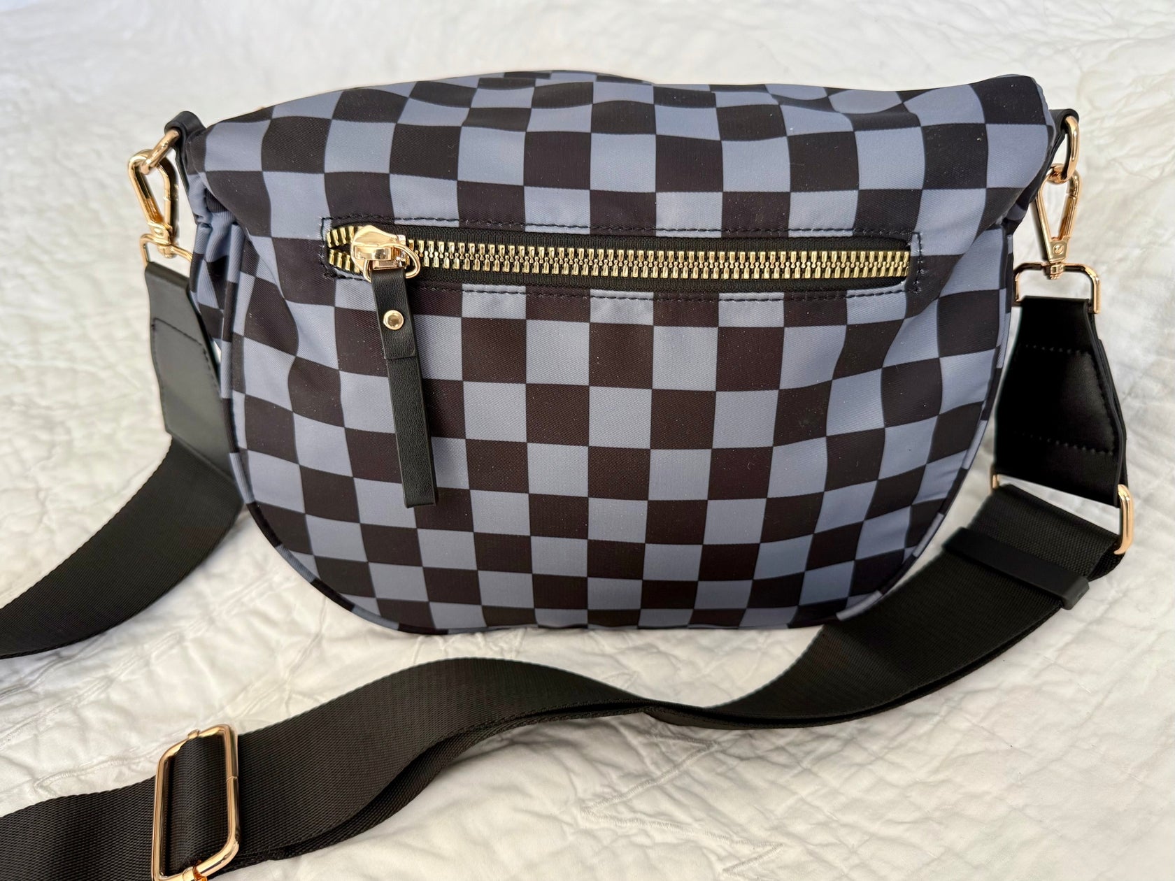 Farah Fanny Bum Bag - Black & Grey Checkered