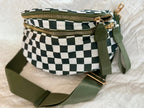 Farah Fanny Bum Bag - Green & White Checkered