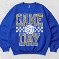 Camo game day volleyball graphic crewneck sweatshirt
