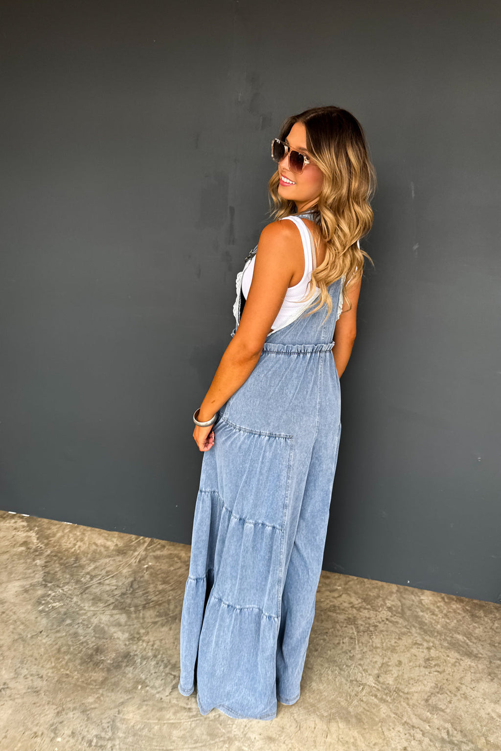 BOHO & LACE DENIM OVERALLS