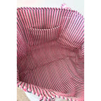 Eliza Pink Striped Cherry Tote Bag