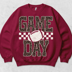 Leopard game day graphic crewneck sweatshirt