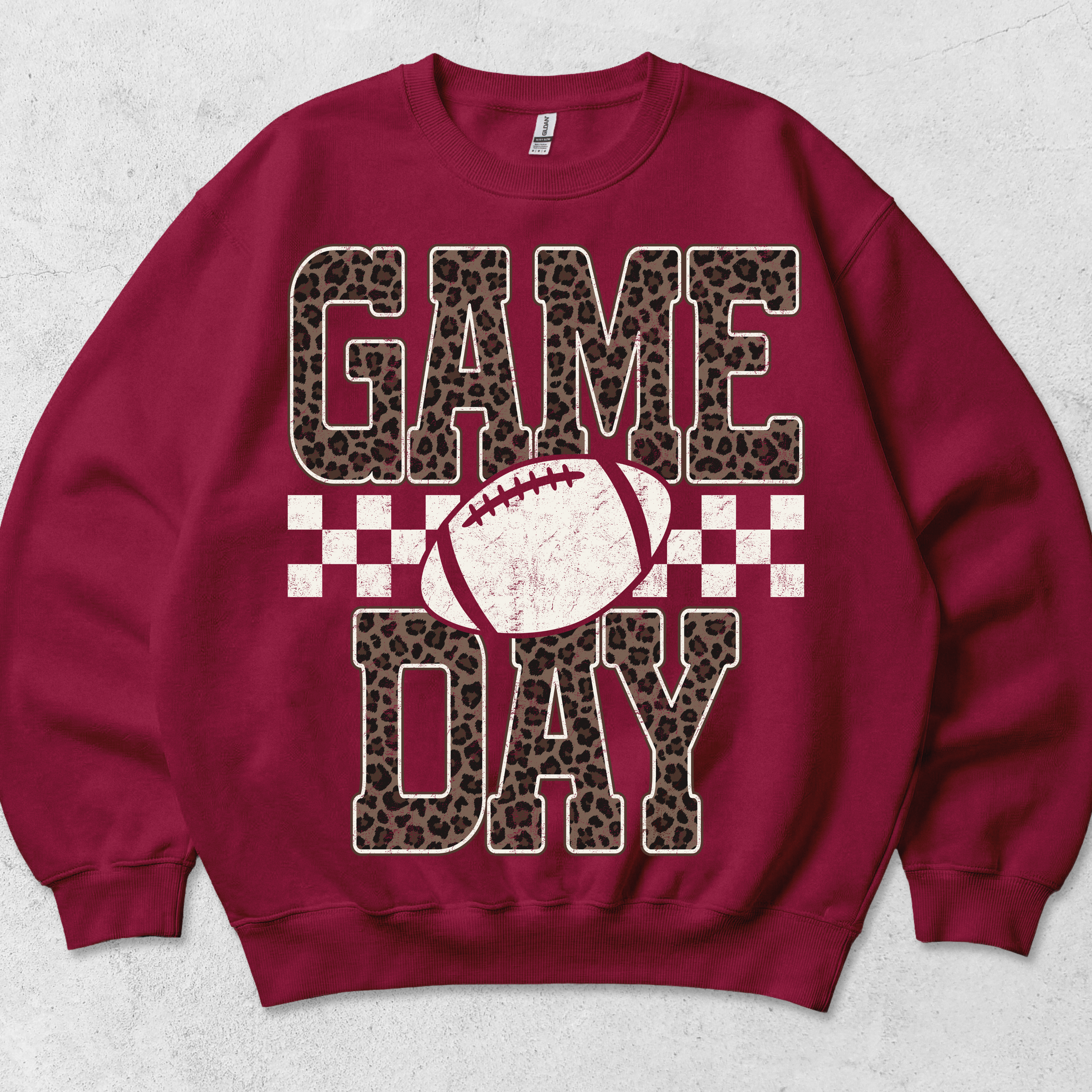 Leopard game day graphic crewneck sweatshirt