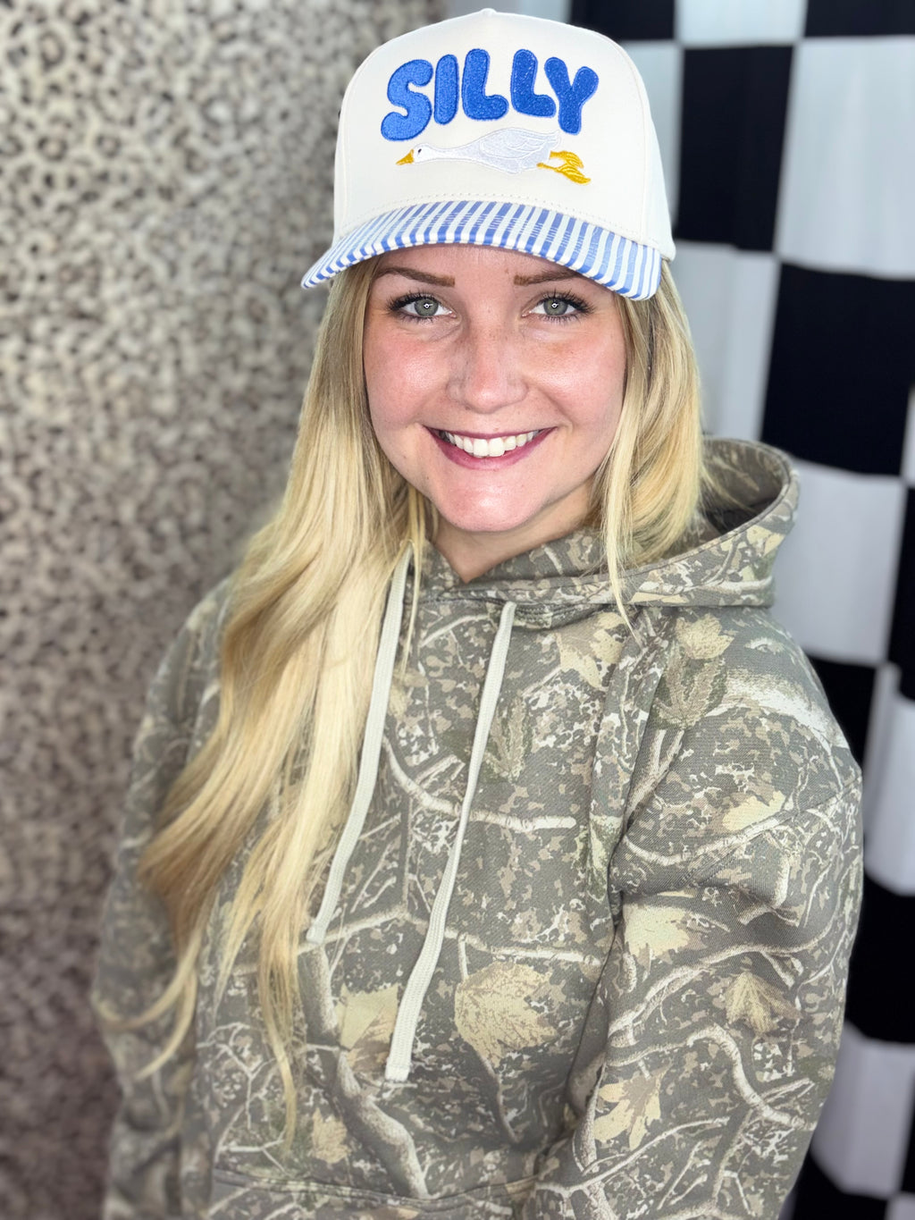 Silly goose stripe hat