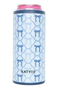 Blue Coquette Bows Tall Can Cooler