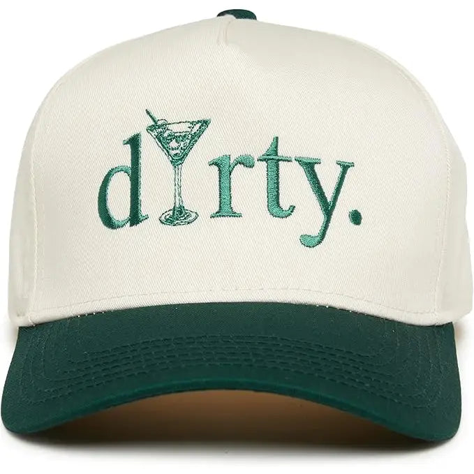 2-Tone Embroidered Cap - Dirty (Martini) - Green/Beige