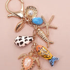 Bag Charm-Ocean Porcelain Fish Sea Shell Starfish