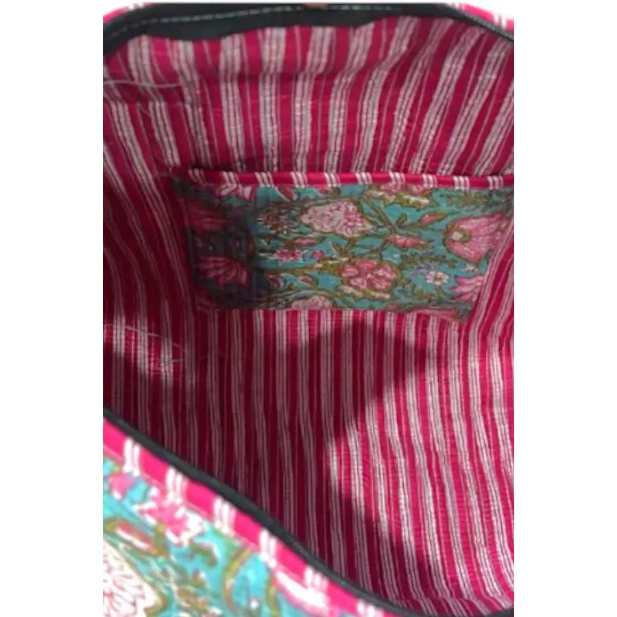 Paige Teal and Pink Floral Duffel Bag