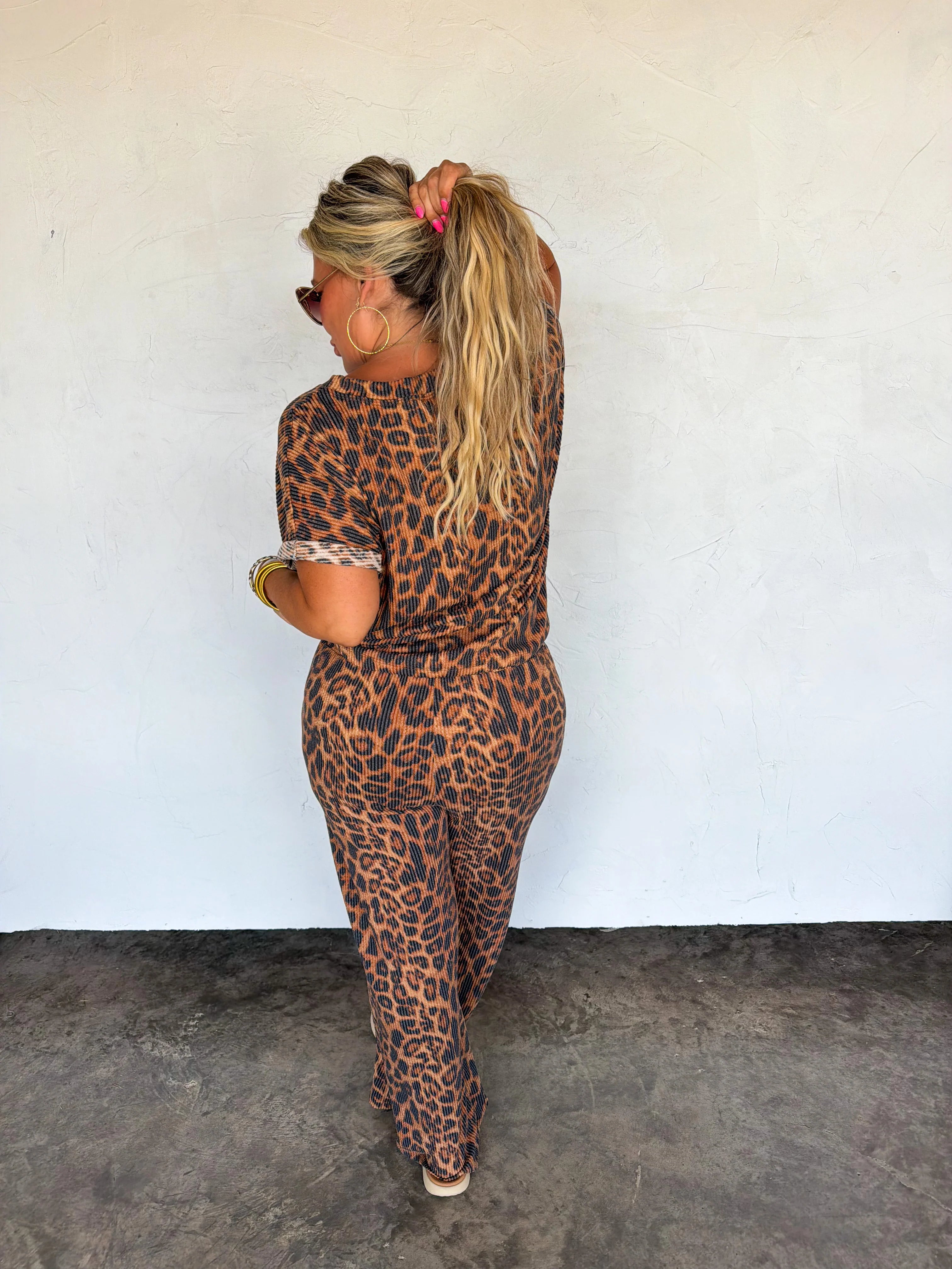PREORDER- CHEETAH KELSEY PANT SETS