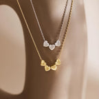Custom heart initial necklace
