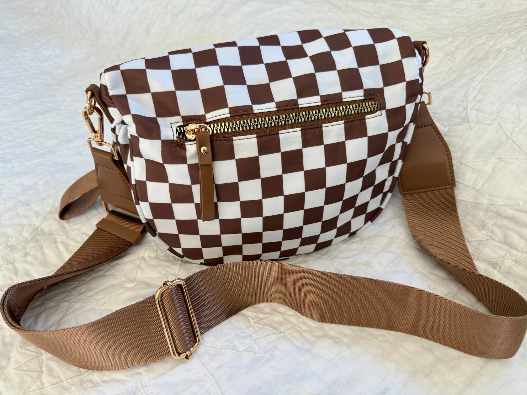 Farah Fanny Bum Bag - Espresso Checkered