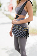 Farah Fanny Bum Bag - Black & Grey Checkered