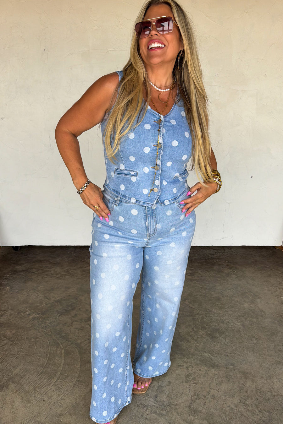 PREORDER- SPOT ON POLKA DOT JEANS