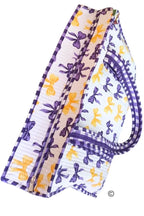 Preorder Sideline Social Purple and Yellow Bow Tote Bag