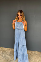 BOHO & LACE DENIM OVERALLS