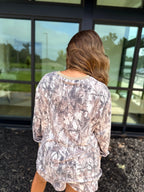 PREORDER Two Piece Camo Set with Long Sleeve Shirts & Shorts