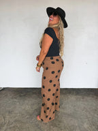 PREORDER- MOCHA DOT DENIM JEANS