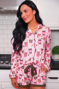 PREORDER Coffee Date Ruffle Pajama Set