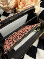 LV Wallet Dupe - Black Leopard