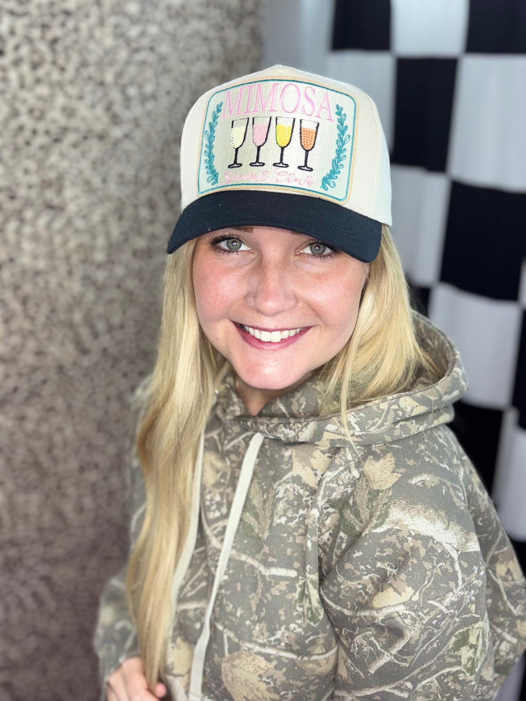 Mimosa social club hat with patch