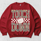 Camo touch down graphic crewneck sweatshirt
