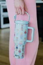 Fall Bears 38 Oz Tumbler with Lid Handle
