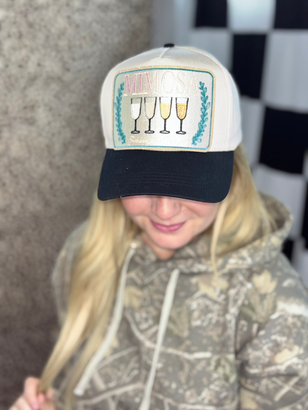 Mimosa social club hat with patch
