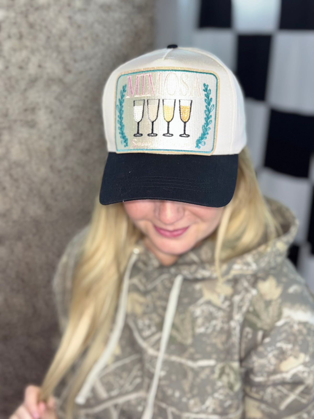 Mimosa social club hat with patch