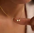 Custom heart initial necklace