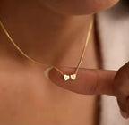 Custom heart initial necklace