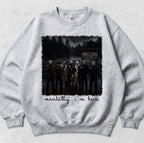 Mentally I’m here - horror graphic crewneck sweatshirt