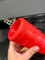 Red/Coral LV can koozie