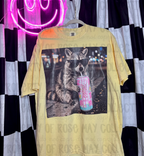 Cotton candy raccoon graphic tee